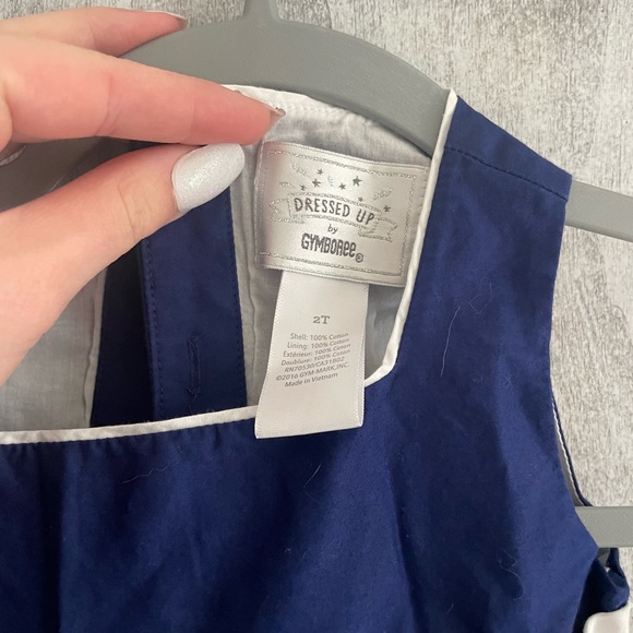 Gymboree Toddler size 2T Summr boho beach dress  blue white button up - Picture 2 of 6